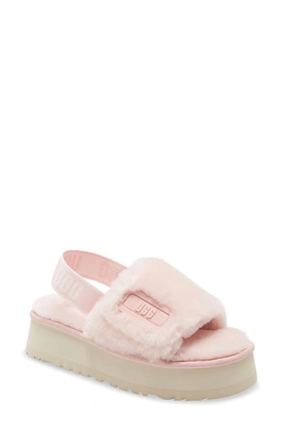 Ugg Disco Genuine Shearling Slingback Slipper In Pink Cloud