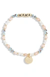 Little Words Project Mama Beaded Stretch Bracelet In Arrow/ Gold