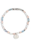 Little Words Project Mama Beaded Stretch Bracelet In Arrow/ Silver