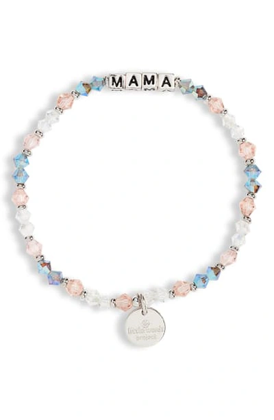 Little Words Project Mama Beaded Stretch Bracelet In Arrow/ White