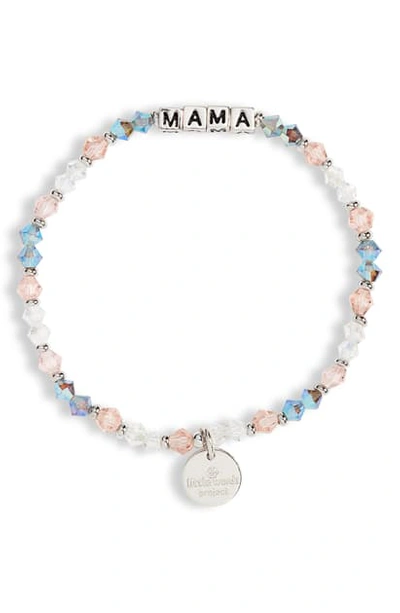 Little Words Project Mama Beaded Stretch Bracelet In Arrow/ Silver