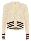 THOM BROWNE THOM BROWNE STRIPED CABLE KNIT CARDIGAN