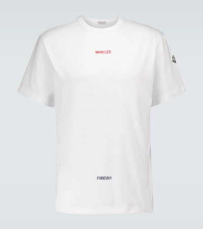 Moncler Here Now Forever Cotton T-shirt In White