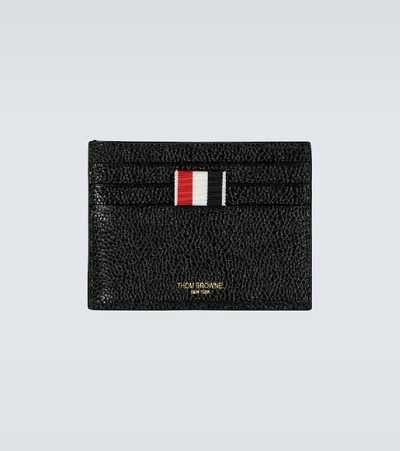 Thom Browne Leather Cardholder In Black