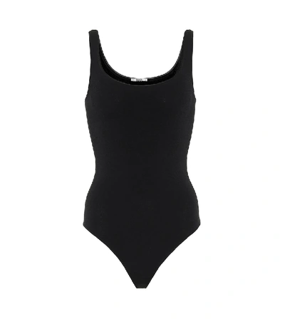 WOLFORD JAMAICA STRETCH-COTTON BODYSUIT BLACK,P00484180