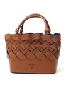 PRADA PRADA WOVEN BUCKET BAG