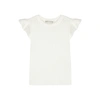 ALICE AND OLIVIA LAMARA WHITE POINTELLE-KNIT TOP,3380820