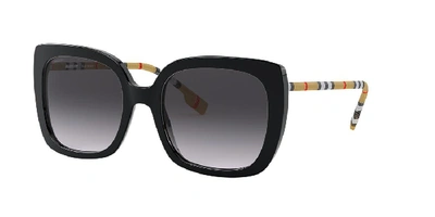 Burberry Woman Sunglass Be4323 Caroll In Grey Gradient