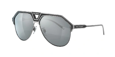 Dolce & Gabbana Dolce&gabbana Man Sunglasses Dg2257 In Light Grey Mirror Black