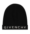 GIVENCHY LOGO REVERSIBLE BEANIE HAT,15484779