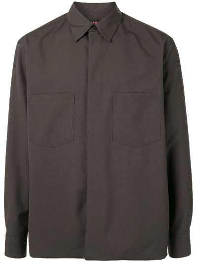 Caban Patch Pocket Shirt In Grey