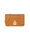 LONGCHAMP CAVALCADE CROC-EMBOSSED LEATHER WALLET-ON-CHAIN,0400012760545