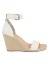 Dolce Vita Noor Leather Espadrille Wedge Sandals In White