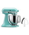 Kitchenaid Artisan Series Bundle 5-quart Tilt-head Stand Mixer With Flex Edge Beater Ksm150fe In Aqua Sky