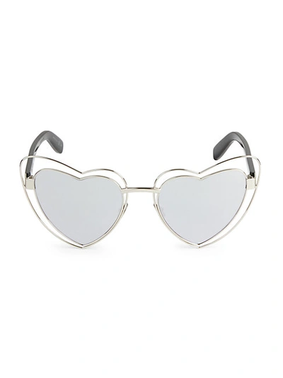 Saint Laurent Novelty 57mm Heart Sunglasses In Black