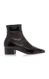 LOEWE WOMEN'S PATENT LEATHER-PANELED ANKLE BOOTS,802306
