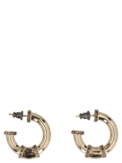 Alexander Mcqueen Hoop Earrings In Gold