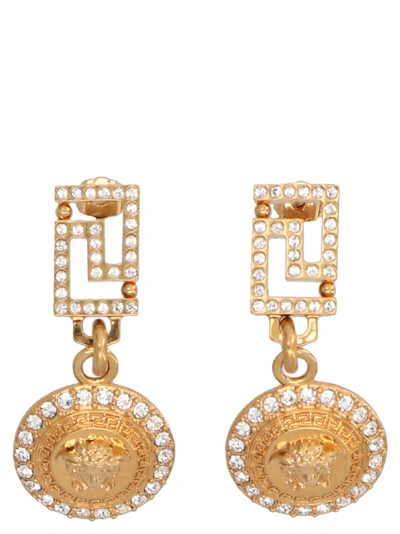 Versace Medusa Earrings In Gold
