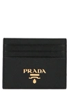 Prada Textured-leather Cardholder In Black