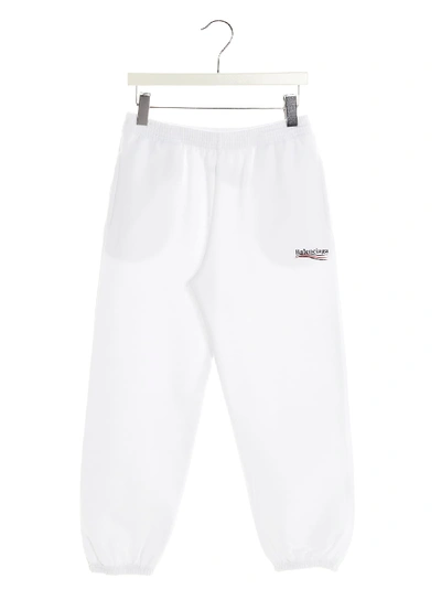 Balenciaga Kids' Branded Jogging Pants In White