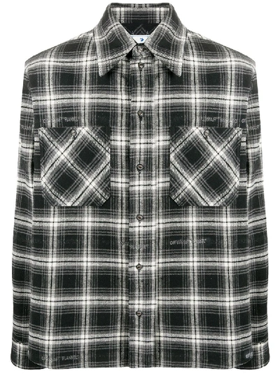 Off-white Black & White Flannel Check Arrows Shirt