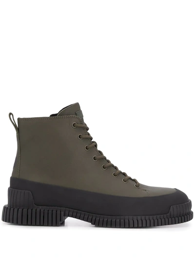 Camper Stivaletti Pix In Pelle Liscia In Green