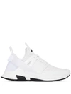 Tom Ford Jago Suede And Mesh Sneakers In White
