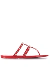 VALENTINO GARAVANI ROCKSTUD THONG-STRAP SANDALS