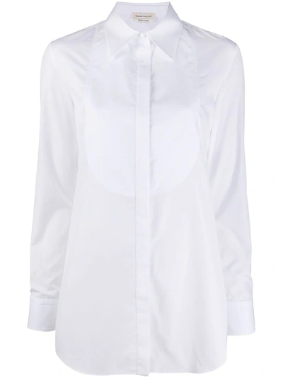 Alexander Mcqueen Button-up Cotton Shirt In White