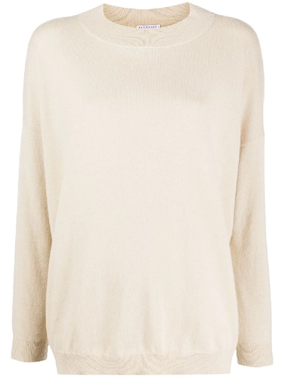 Brunello Cucinelli Cashmere Oversized Jumper In Neutrals
