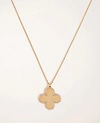 Ann Taylor Pave Clover Pendant Necklace In Gold