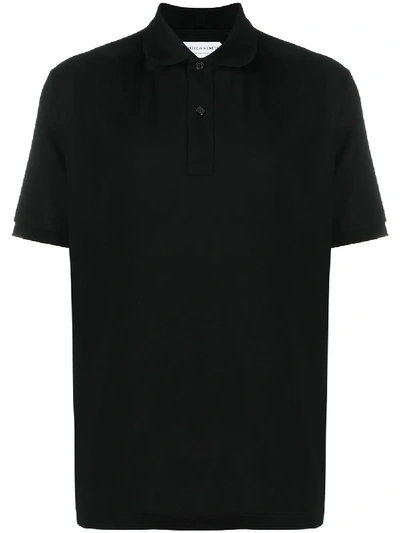 Bottega Veneta Short-sleeve Polo Shirt In Black