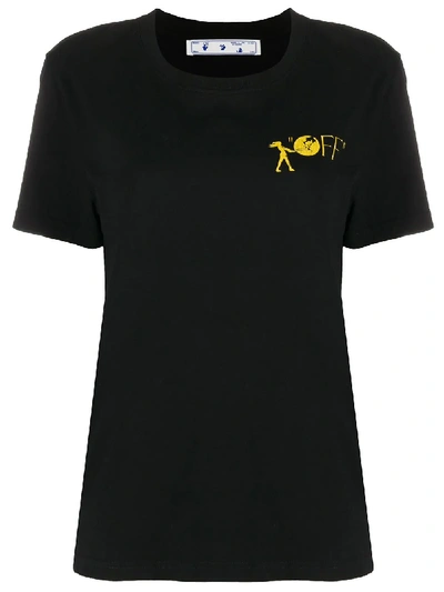 Off-white Logo Print Short-sleeve T-shirt In Black