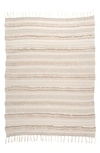 Lorena Canals Fringe Knit Blanket In Dune White