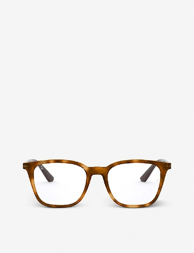 Ray Ban Rx7177 Square Acetate Eyeglasses In Yellow