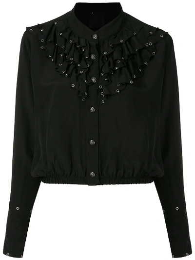 Andrea Bogosian Silk Rome Couture Shirt In Black