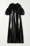 HUISHAN ZHANG CELINE SEQUINED GEORGETTE MAXI DRESS