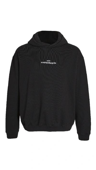 Maison Margiela Black Cotton Hoodie