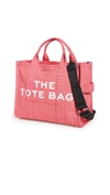 The Marc Jacobs Small Traveler Canvas Tote In Bright Pink