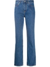 GANNI STRAIGHT-LEG HIGH-RISE JEANS