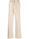 Nanushka Kaissan Mélange Alpaca-blend Wide-leg Pants In Neutrals