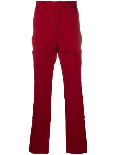 Ambush Nobo Panel Trousers In Red