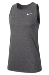 Nike Women's Dri-fit Training Tank Top In Black/htr/white