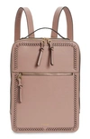Calpak Kaya Faux Leather Laptop Backpack In Mauve