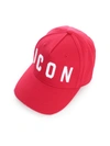 DSQUARED2 GABARDINE BASEBALL CAP W/ ICON LOGO,11427311