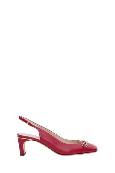 Pollini Slingback Mid-heel Pumps In Red