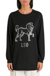Alberta Ferretti Leo Embellished Long Sleeve Top In Black