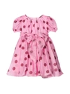 DOLCE & GABBANA SHORT PINK DRESS WITH RED POLKA DOTS IN SILK.,11408840