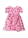 Dolce & Gabbana Short Pink Dress With Red Polka Dots In Silk. In Rosa