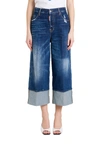 DSQUARED2 FLARED AND CROPPED JEANS TURNED-UP HEM,11400001